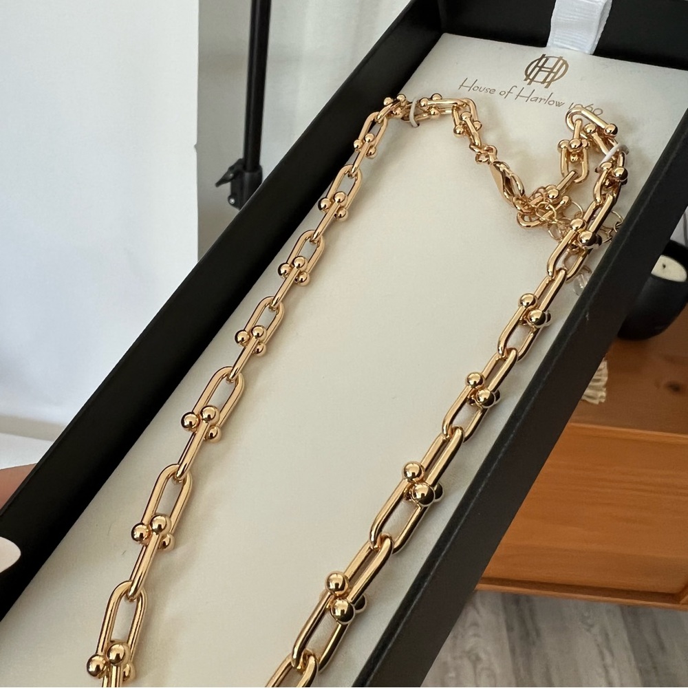 SOLD ❌ House of Harlow thick linked statement necklace - Picture 6 of 6